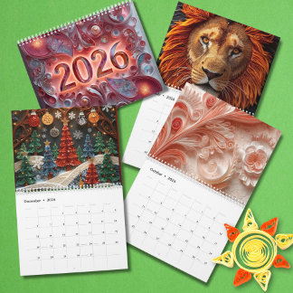 Calendário Vibrant  Quilled Designs 2026 