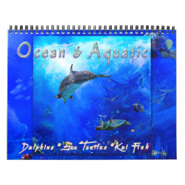 CALENDÁRIO VIDA E AQUÁTICA DO MAR OCEANO