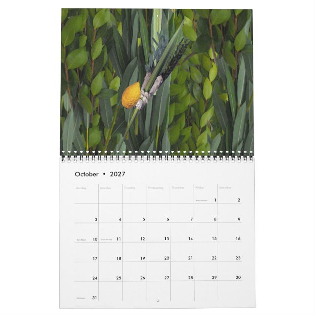 Calendário Vida judaica (Out 2027)