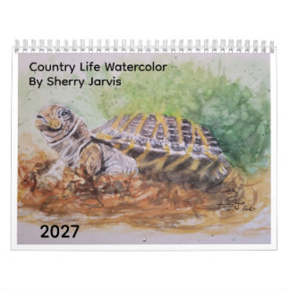 Calendário Vida no Campo Aquarela de Sherry