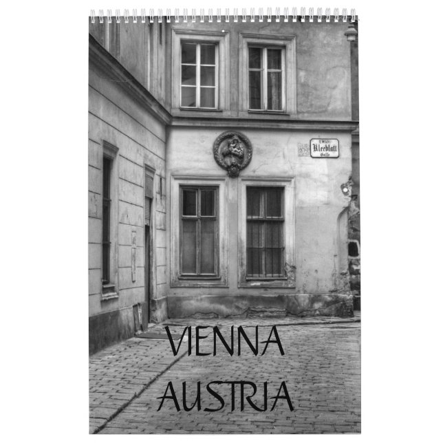 Calendário Viena Áustria, preto e branco (Capa)