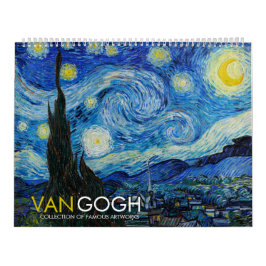 Calendário Vincent Van Gogh Artist Vintage Fine Art 2024
