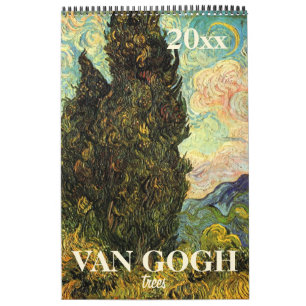 Calendário Vincent van Gogh Trees e Nature Vintage Fine Art