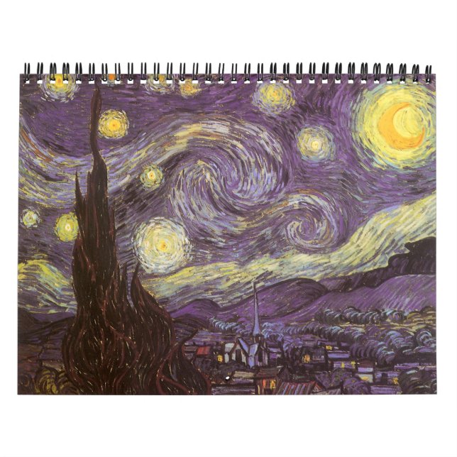 Calendário Vincent van Gogh, Vintage Apos impressionismo Art (Capa)