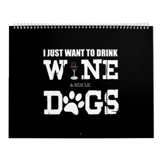 Calendário Vinho e cães