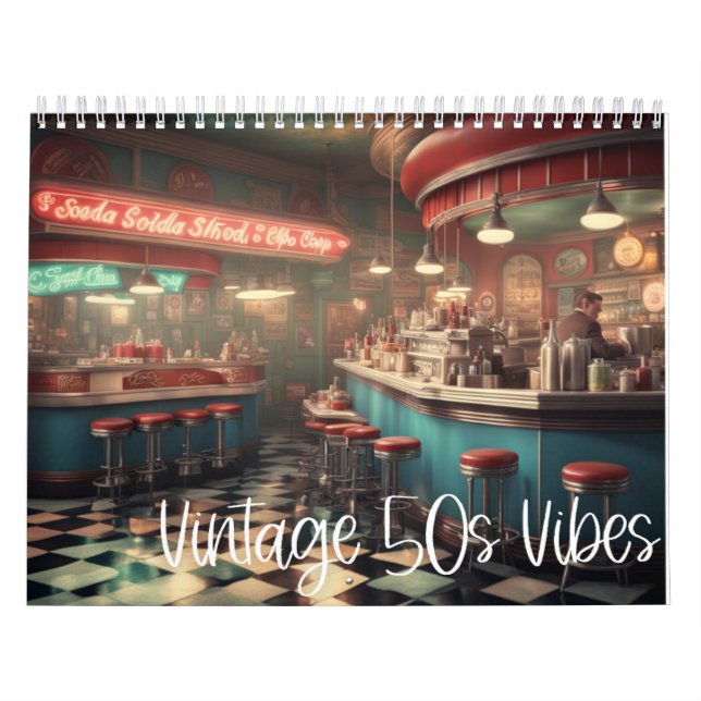 Calendário Vintage '50 Vibes (Capa)