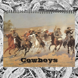 Calendário Vintage American West Cowboys, Western Fine Art