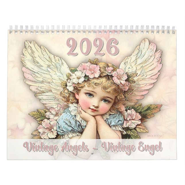 Calendário Vintage Angels - Vintage Engel 2026 (Capa)