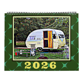Calendário Vintage Campers and Retro Caravan Travel