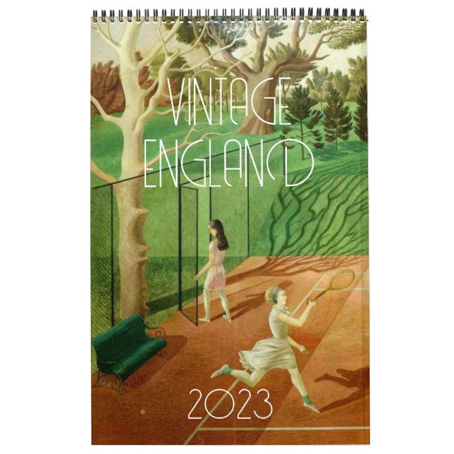 Calendário Vintage England Landscape, Retro (Capa)
