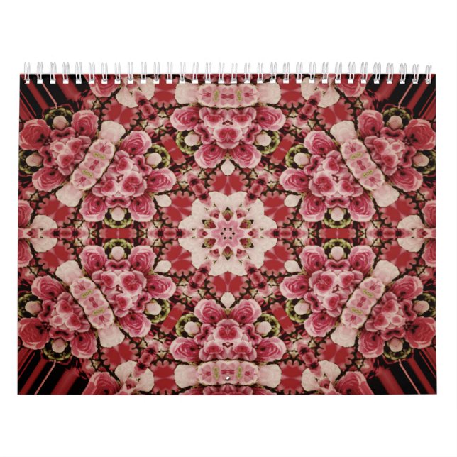 Calendário Vintage Floral Geométrico (Capa)