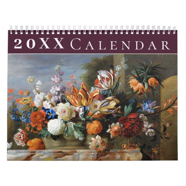 Calendário Vintage Flower Collection Peony Rosa Anemone (Capa)