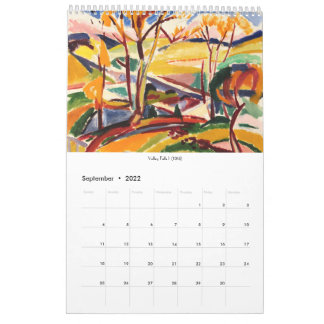 Calendário Vintage Henry Lyman Sačien Modernist Art Calendar
