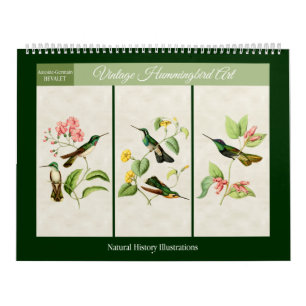 Calendário Vintage Hummingbird Art 2026