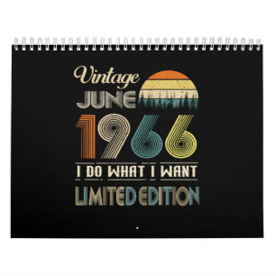 Calendário Vintage June 1966 What I want Limited Edition (Vin