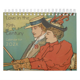 Calendário Vintage Love in the 19th Century Newlyweds
