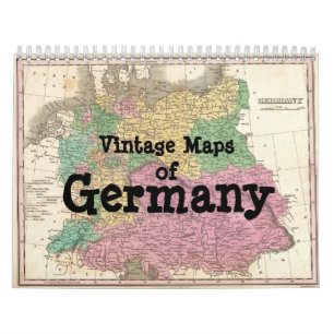 Calendário Vintage Maps of Germany Calendar