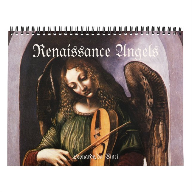Calendário Vintage Renaissance Angels, Antiquidade de Arte Fi (Capa)