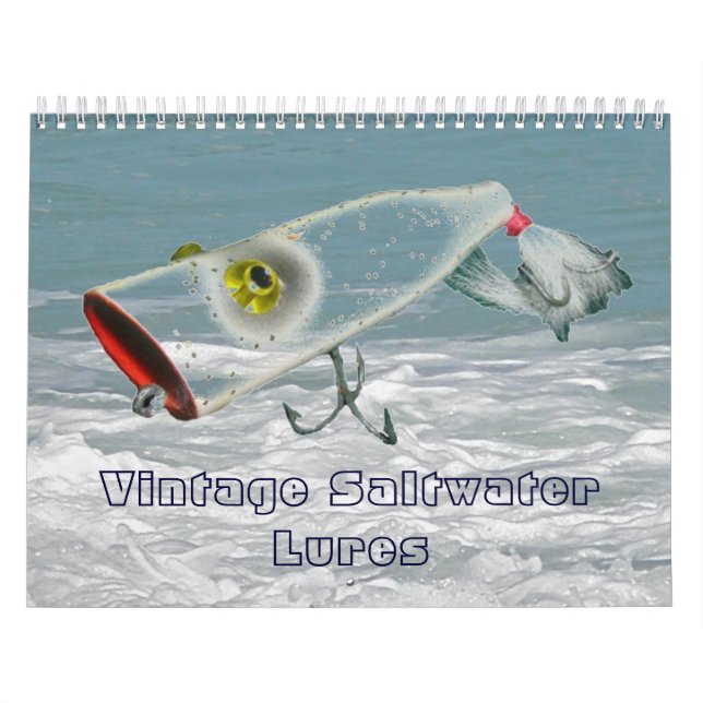 Calendário - Vintage Saltwater, Capas De Pesca #2 (Capa)