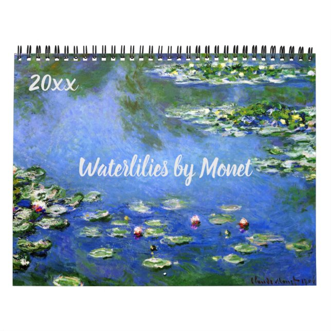 Calendário Vintage Waterlily Fine Art, Claude Monet (Capa)