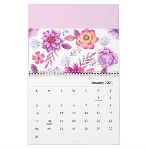 Calendário Violet rosa