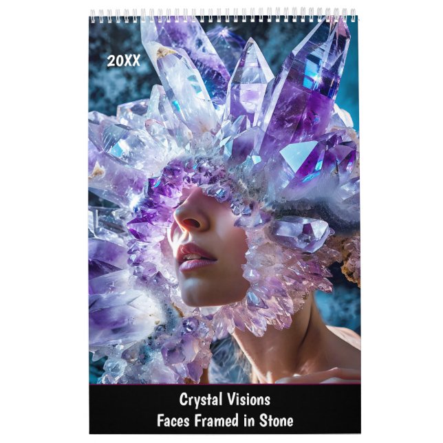 Calendário Visões de Cristal – Rostos Enquadrados em Pedra (Capa)