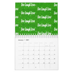 Calendário Viva Ria Ame Verde Mensagem Positiva