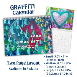 Calendário Vivid Colorful Graffiti Street Art Photography -