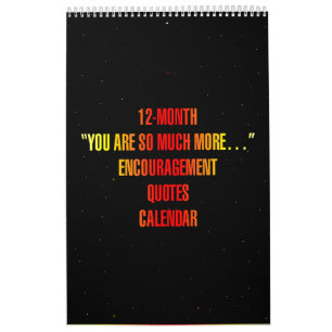Calendário "Você é muito mais..." Citações de Encorajamento