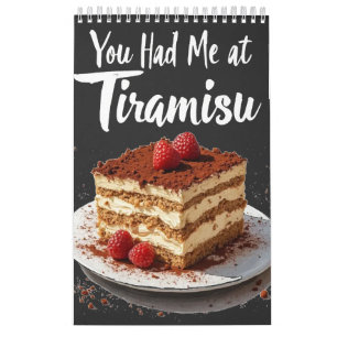 Calendário Você me pegou em Tiramisu - Comida de Impressão di