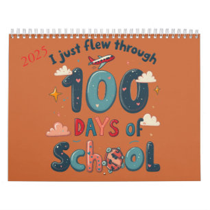 Calendário Voei 100 dias na escola Kawaii