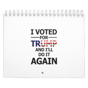 Calendário Vou votar em Trump
