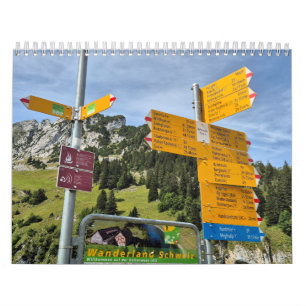 Calendário Wanderland Schweiz 2025