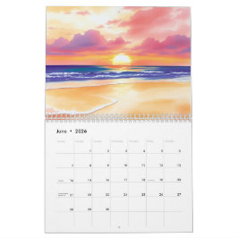 Calendário Watercolor 2025 Wall Calendar