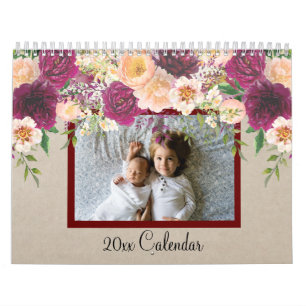 Calendário Watercolor Flower Beauily - Foto Bela da Família