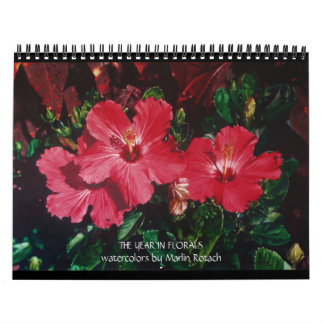 Calendário Watercolor Flowers Calendar