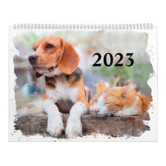 Calendário Watercolor Pets Calendar Dogs, Cats, Birds & More