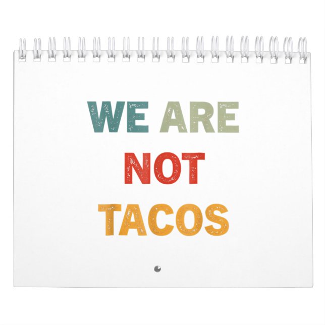 Calendário We Are Not Tacos Jill Biden Breakfast Tacos (Capa)