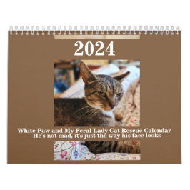 Calendário White Paw e My Feral Lady 2024 Calendar