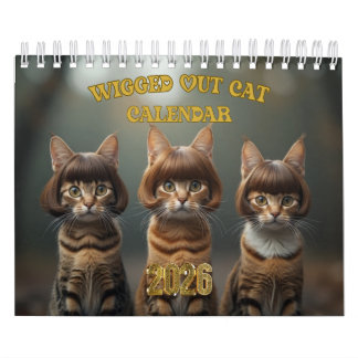 Calendário Wigged out Cat