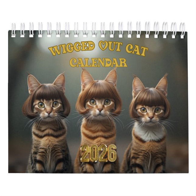 Calendário Wigged out Cat (Capa)