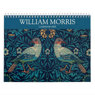 Calendário William Morris 2024 Vintage Painting Pattern