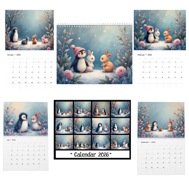 Calendário Winter Animals Calendar (Criador carregado)