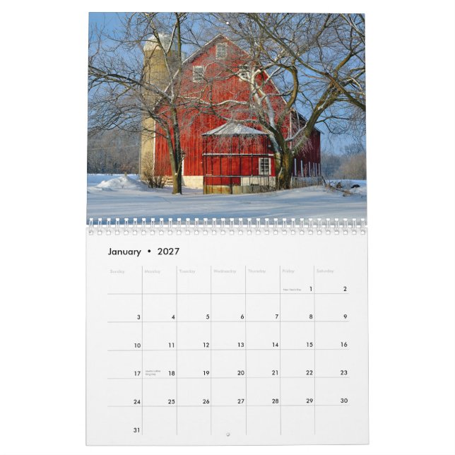 Calendário Wisconsin's Driftless 2015 (Jan 2027)