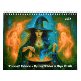 Calendário Witchcraft Calendar – Mystical Witches in Mag