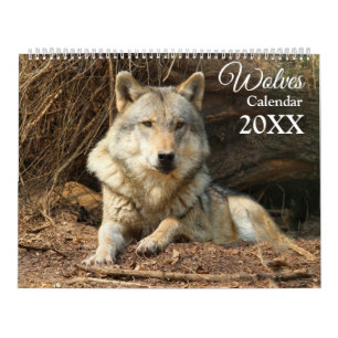 Calendário Wolves Wolf Themed Wall Calendar