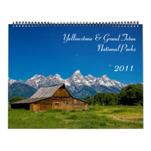 Calendário Yellowstone e parque nacional grande 2011 de Teton
