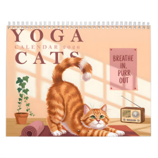 Calendário Yoga Cats Calendar 2026