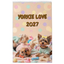 Calendário Yorkie Love 2027