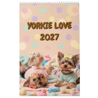 Calendário Yorkie Love 2027